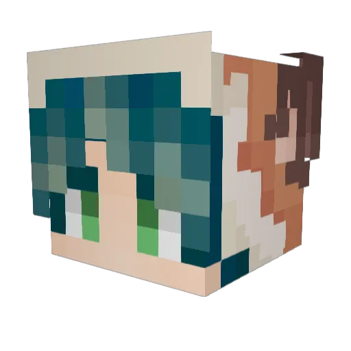 LimTrick Minecraft avatar head, 3D render