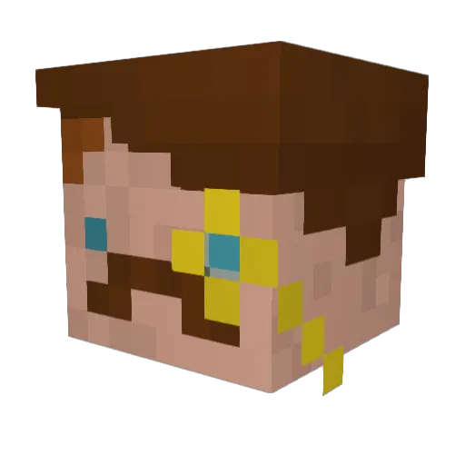 Limanina Minecraft avatar head, 3D render