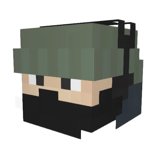 LimboFPS Minecraft avatar head, 3D render