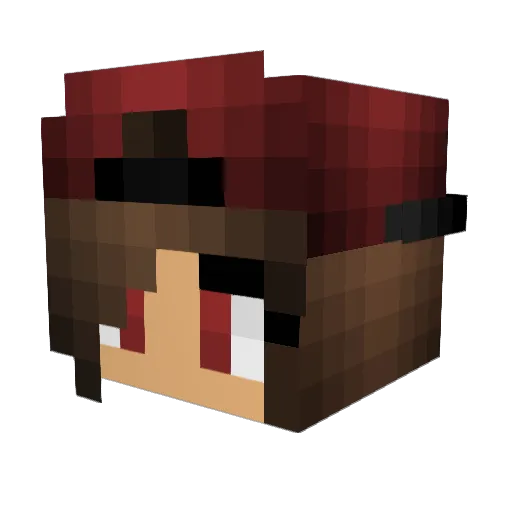 Limbo_chan Minecraft avatar head, 3D render