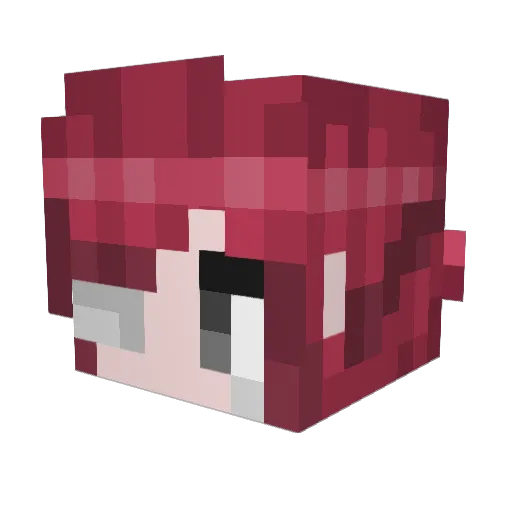 Limbus_Yuri Minecraft avatar head, 3D render