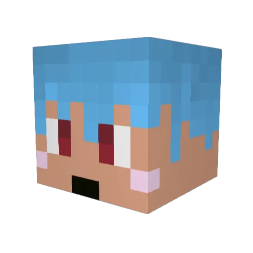 Lime0128 Minecraft avatar head, 3D render