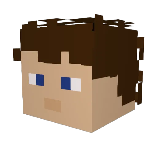 LimeA1776 Minecraft avatar head, 3D render