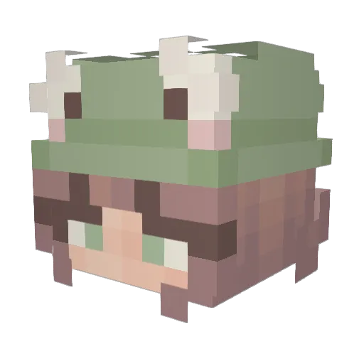 LimeBean123 Minecraft avatar head, 3D render