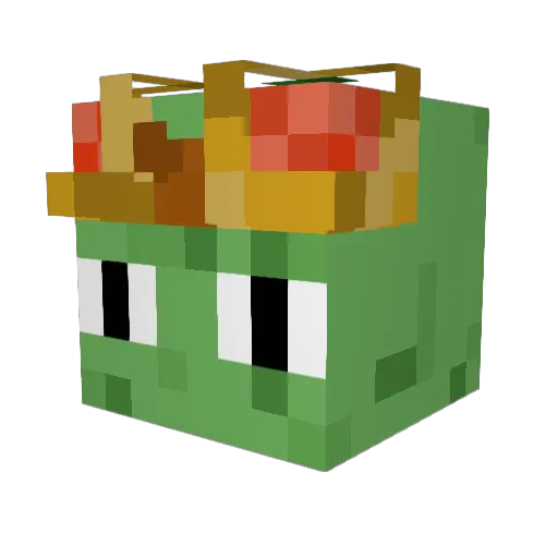 LimeHand Minecraft avatar head, 3D render