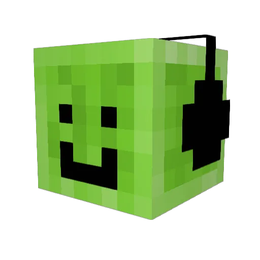 LimeLlama Minecraft avatar head, 3D render
