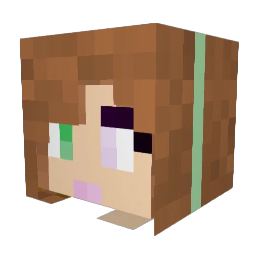 LimeLotus14 Minecraft avatar head, 3D render