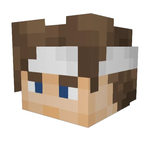 LimeMuncher Minecraft avatar head, 3D render