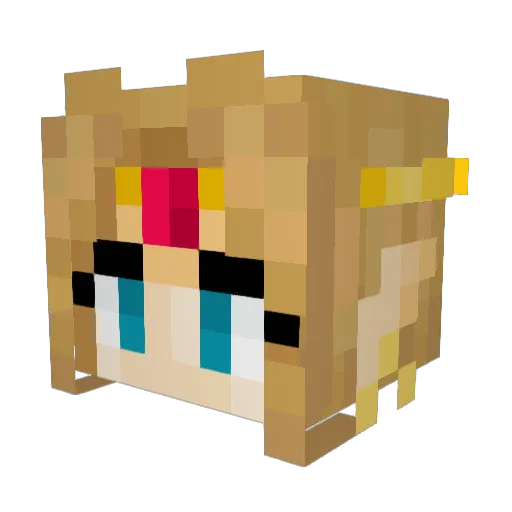LimeS0Da Minecraft avatar head, 3D render