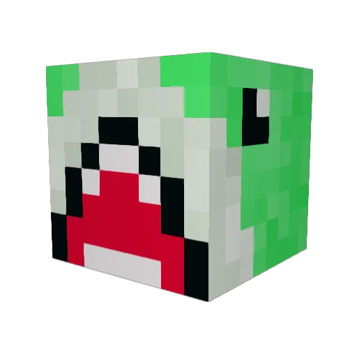 LimeShark413 Minecraft avatar head, 3D render