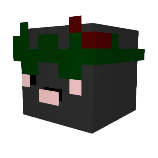 LimeTehSilly Minecraft avatar head, 3D render