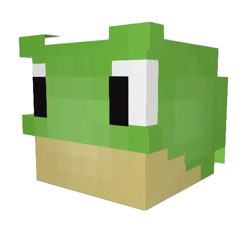 LimeZee Minecraft avatar head, 3D render