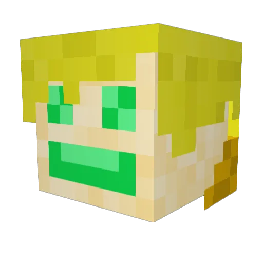 Lime_0106 Minecraft avatar head, 3D render
