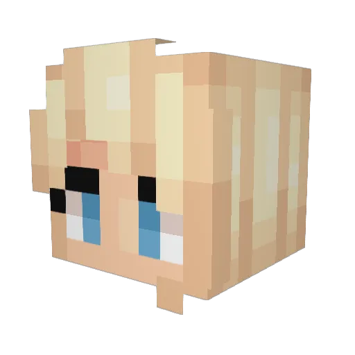 Limedal Minecraft avatar head, 3D render