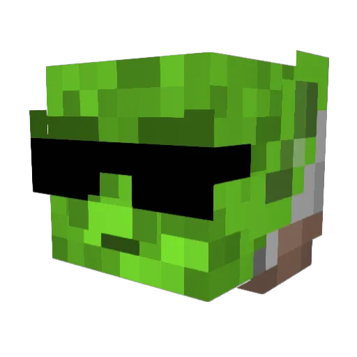 Limejuice69 Minecraft avatar head, 3D render