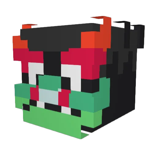 Limelight16 Minecraft avatar head, 3D render