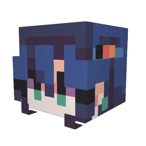 Limelila Minecraft avatar head, 3D render