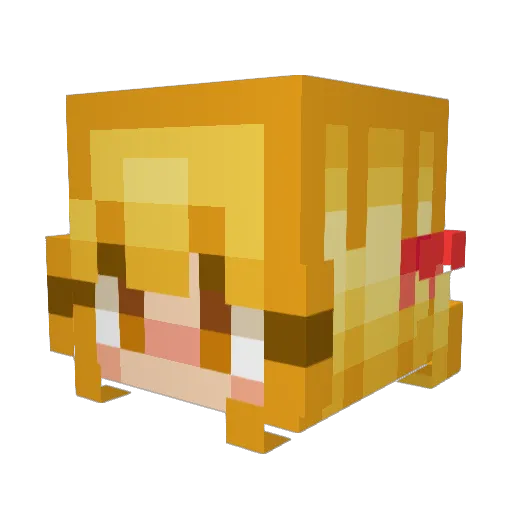 Limellana Minecraft avatar head, 3D render