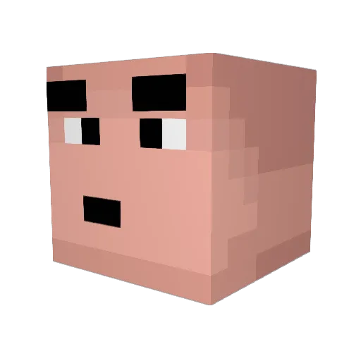 Limenkovic Minecraft avatar head, 3D render