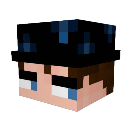 Limense Minecraft avatar head, 3D render