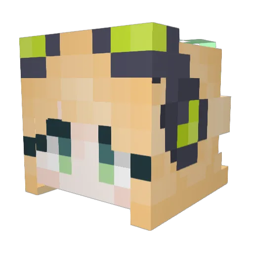Limeremon Minecraft avatar head, 3D render