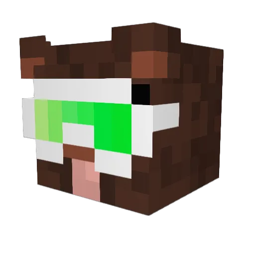 Limete Minecraft avatar head, 3D render