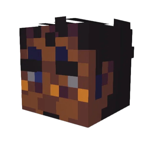 Limeyourself Minecraft avatar head, 3D render
