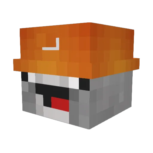 Limiks Minecraft avatar head, 3D render