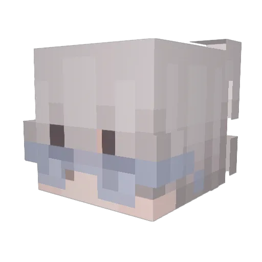 Limited Minecraft avatar head, 3D render