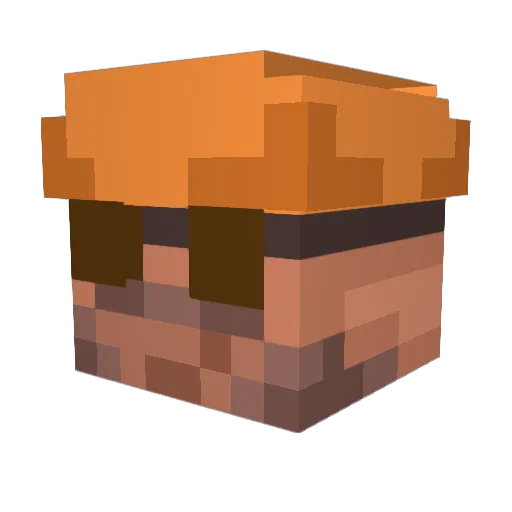 Limius Minecraft avatar head, 3D render