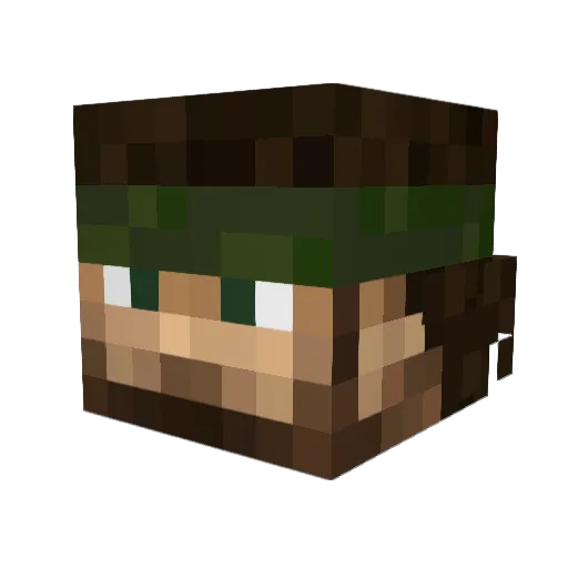 Limma Minecraft avatar head, 3D render