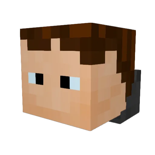 Limme12 Minecraft avatar head, 3D render