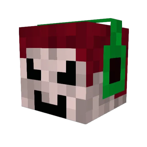 Limmortelle Minecraft avatar head, 3D render