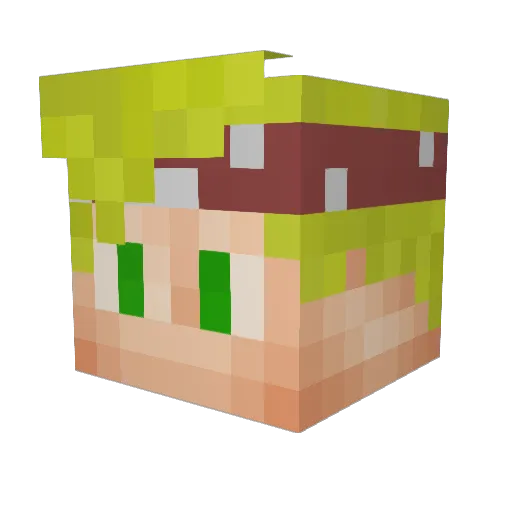 LimoLama Minecraft avatar head, 3D render