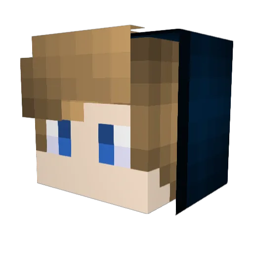 LimoLive_ Minecraft avatar head, 3D render
