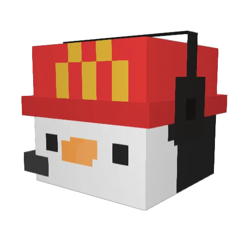Limoe Minecraft avatar head, 3D render
