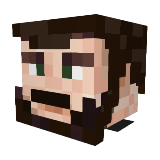LimonadeSenpai Minecraft avatar head, 3D render