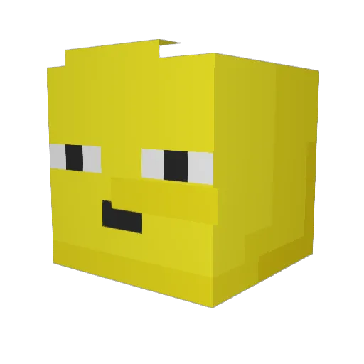 Limonasido222 Minecraft avatar head, 3D render