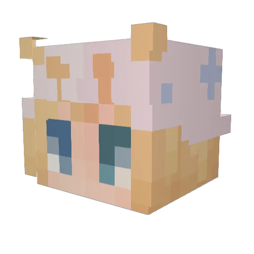 LimoneBello Minecraft avatar head, 3D render