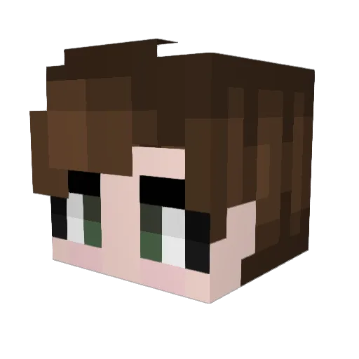 LimoneRice Minecraft avatar head, 3D render