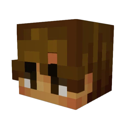 Limonero Minecraft avatar head, 3D render