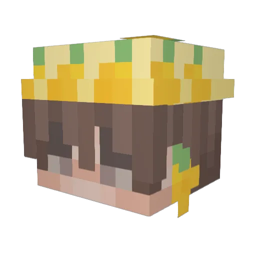 Limonshii Minecraft avatar head, 3D render