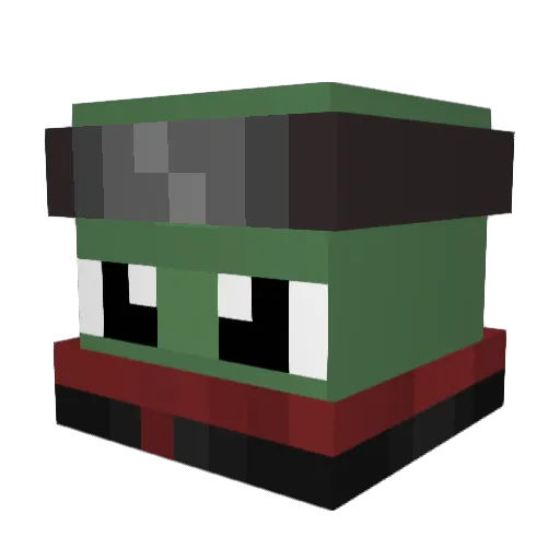Limonxelo Minecraft avatar head, 3D render