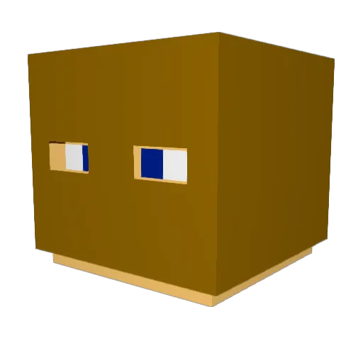 Limpperi Minecraft avatar head, 3D render