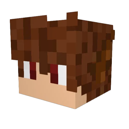 LimpyShrimp Minecraft avatar head, 3D render