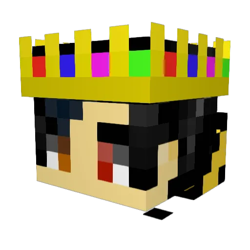 Limsty Minecraft avatar head, 3D render