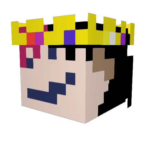 Limuu_ Minecraft avatar head, 3D render