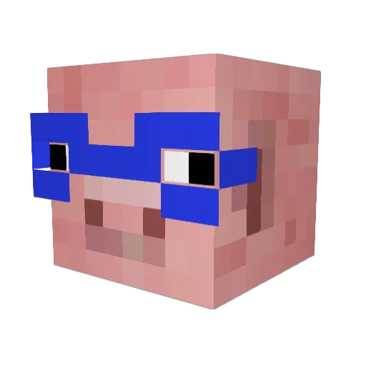 Limwer Minecraft avatar head, 3D render