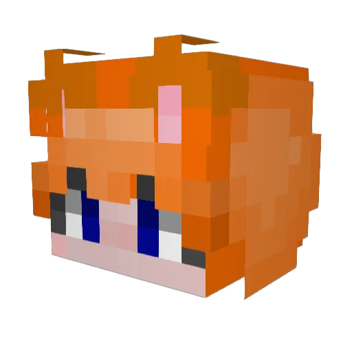 LinDao612 Minecraft avatar head, 3D render