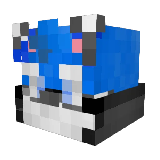 LinGeBdoge Minecraft avatar head, 3D render